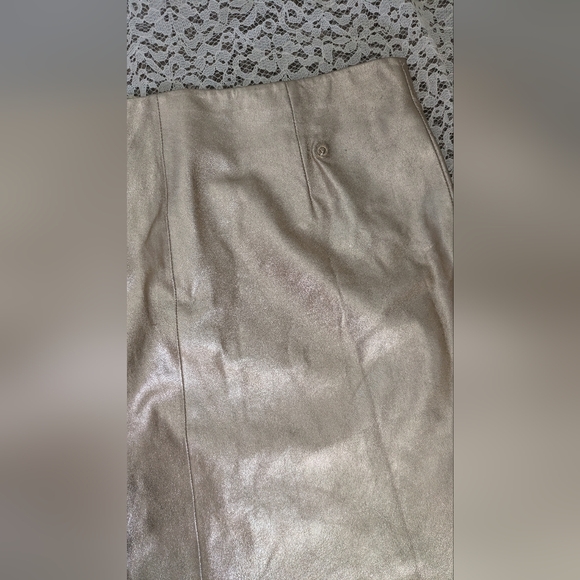 Y2K Gold Leather Perforated Faux Wrap - Picture 6 of 10